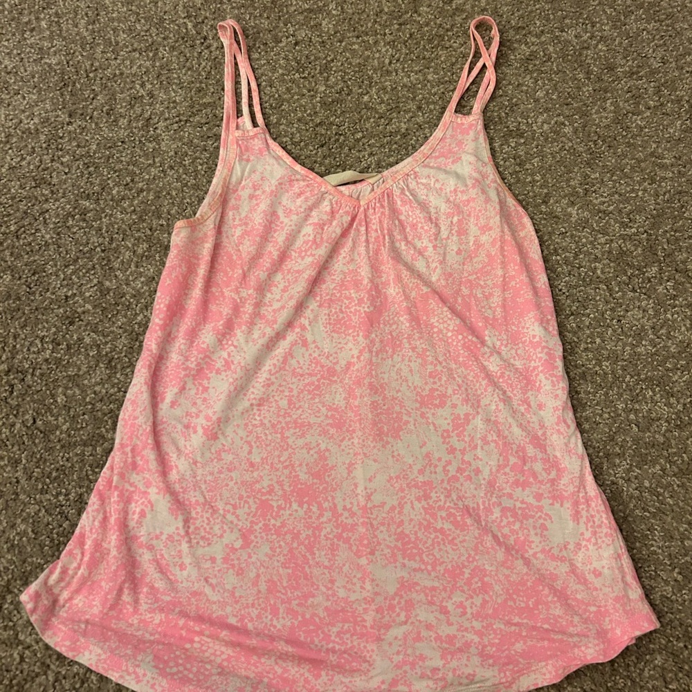 Old Navy Pink and White Patterned Top